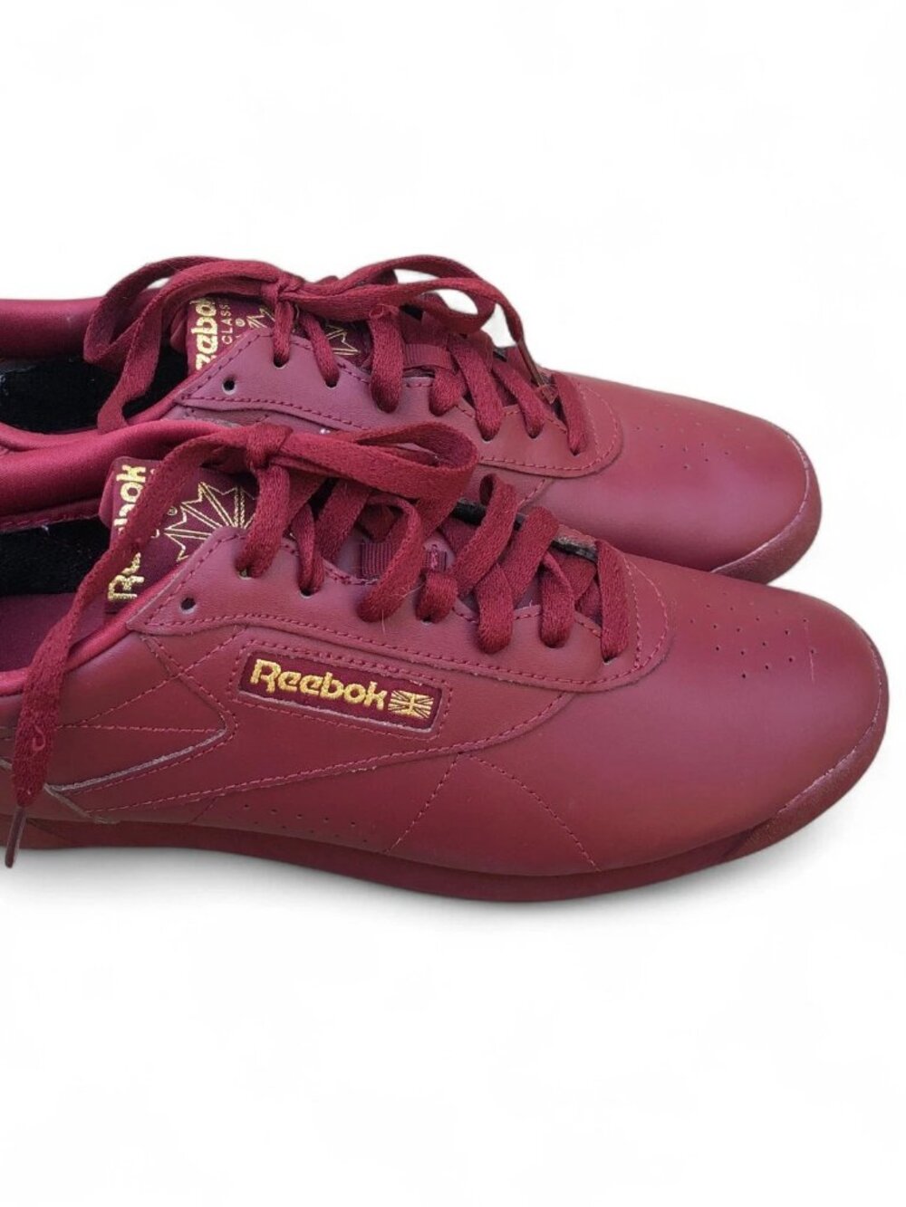 REEBOK F/S Low Merlot Shoes Women's 7.5 Sneakers Red Lace Up GZ8654